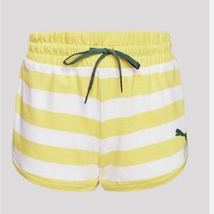 Puma Yellow and White Athletic Shorts